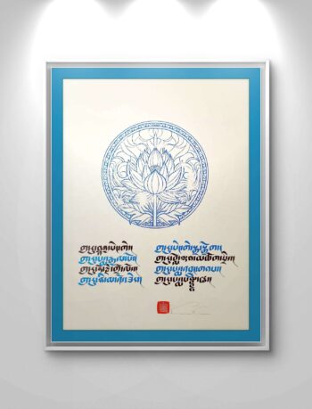 The Eight Manifestations of Guru Rinpoche in Tibetan Calligraphy